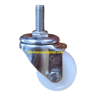 Bánh xe PU 75mm, 100mm, 125mm càng inox 304 xoay khóa Caster Serie 2 tải trung