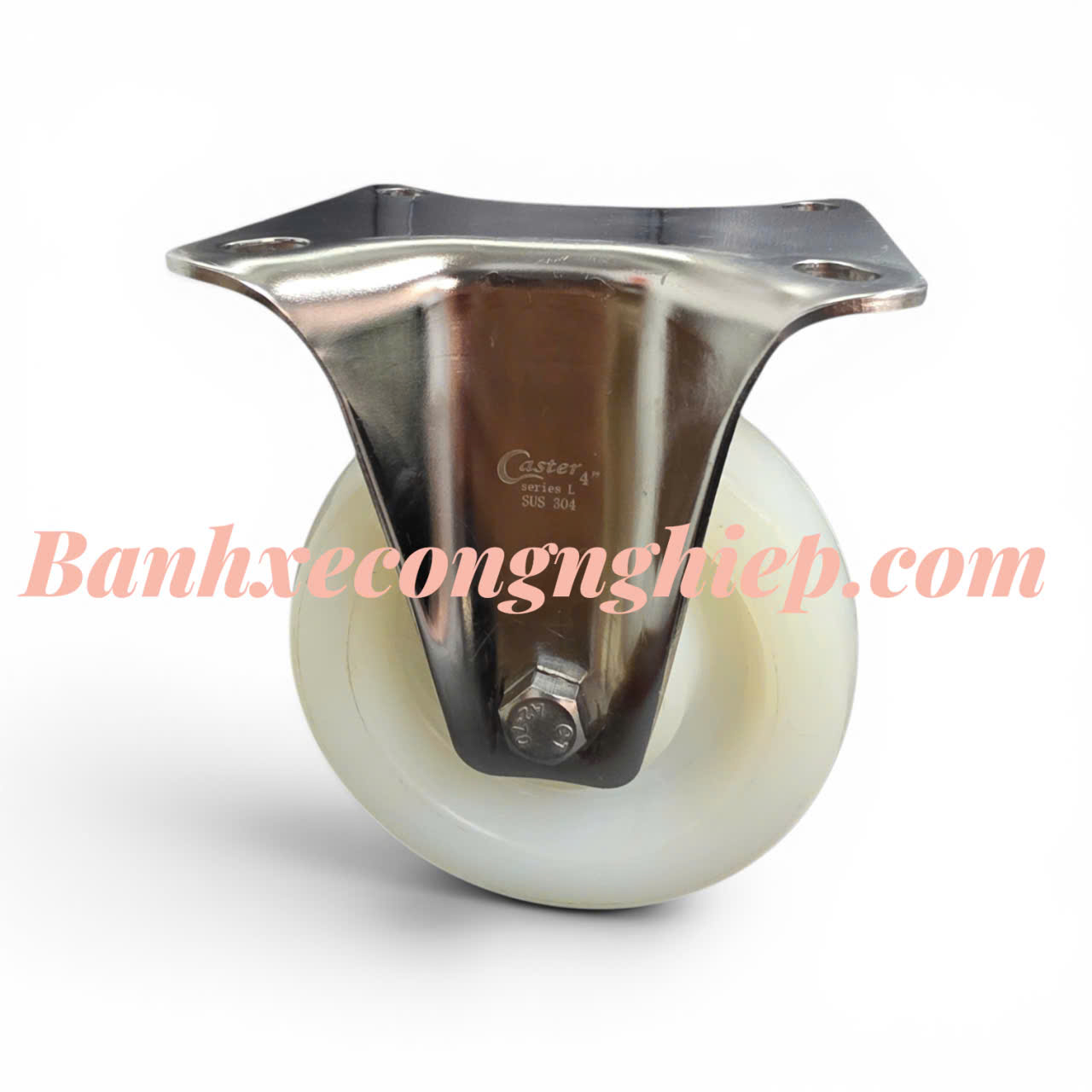 Bánh xe PA75mm, 100mm, 125mm càng inox 304 xoay cố định Caster Serie 2 tiêu chuẩn EU