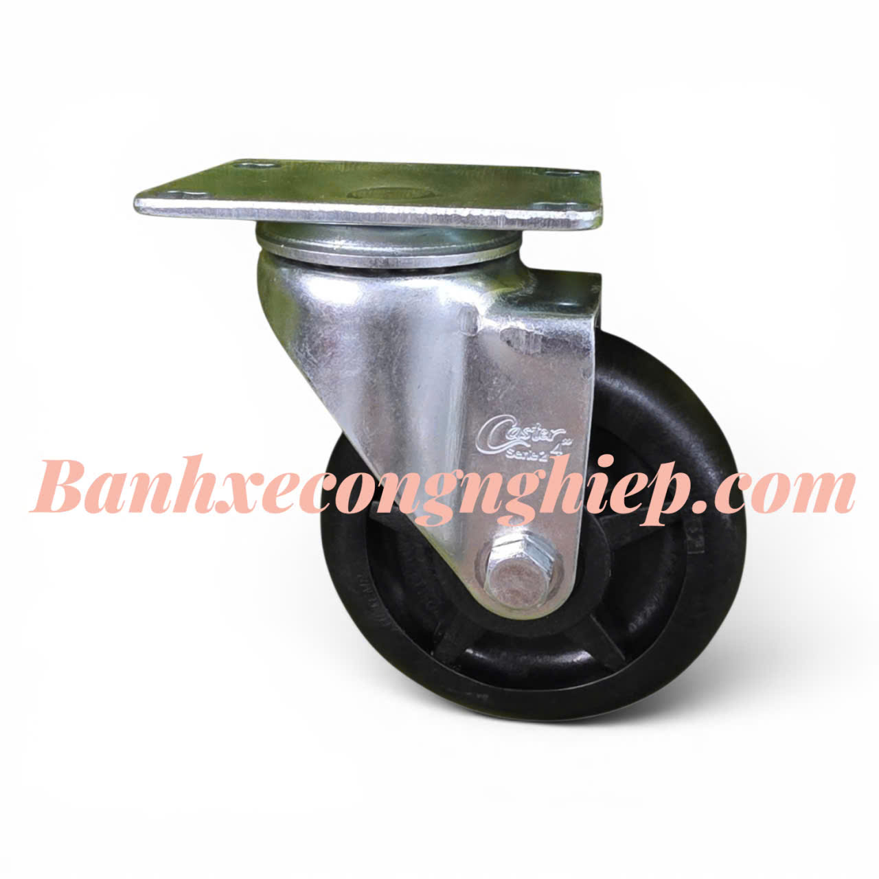 Bánh xe chịu nhiệt độ cao Hi-temp phi 75mm, 100mm, 125mm càng thép xoay Caster Serie 2 tải trung