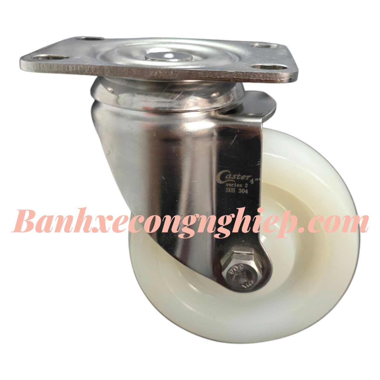 Bánh xe PA 150x32mm càng inox 304 xoay Caster Serie 2 tải trung