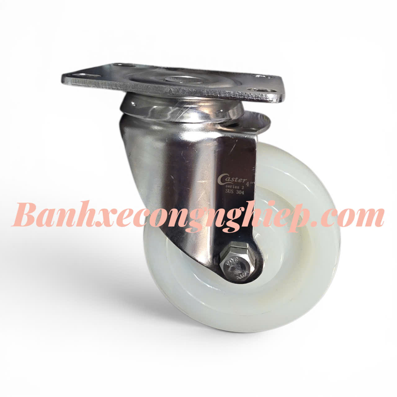 Bánh xe PA 150x32mm càng inox 304 xoay Caster Serie 2 tải trung