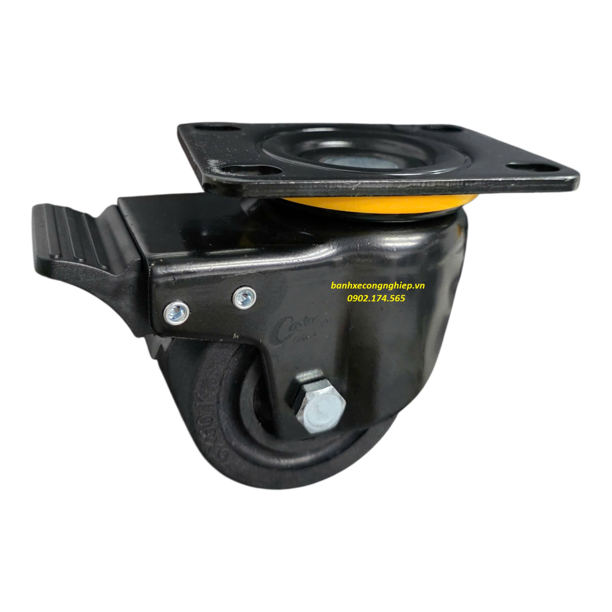 Bánh xe PA 65mm, 75mm siêu tải càng xoay khóa Caster Serie 4