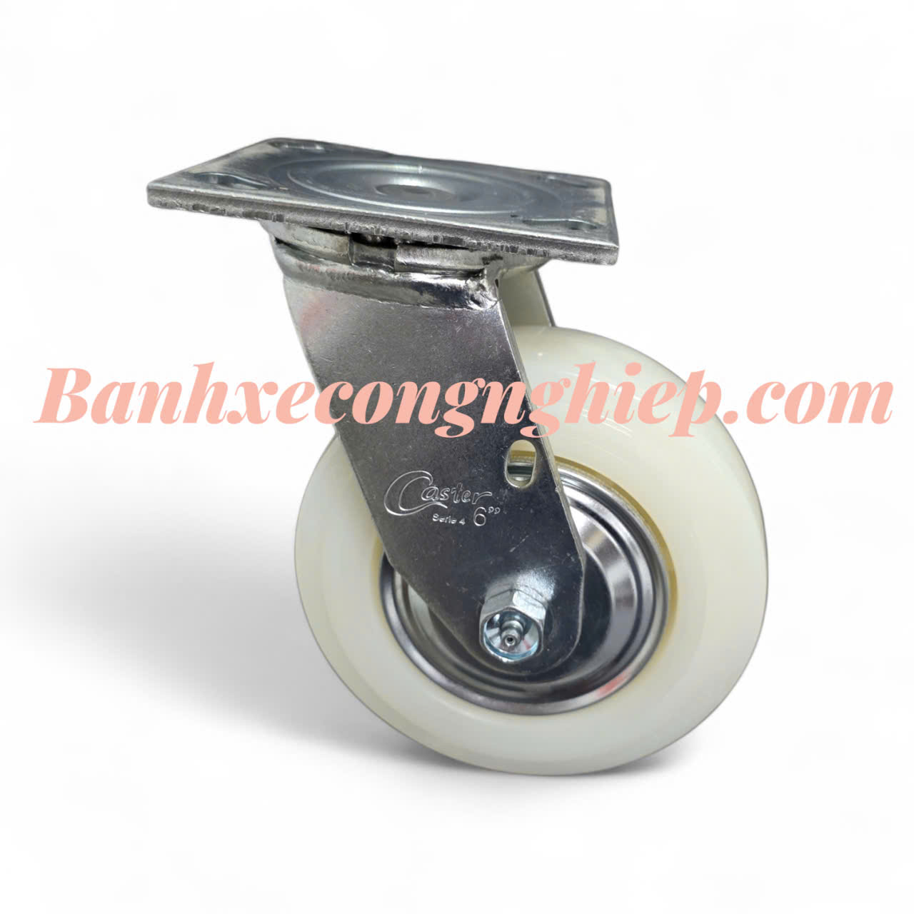 Bánh xe PA 100mm, 125mm, 150mm, 200mm càng thép xoay Caster Serie 4 tải nặng