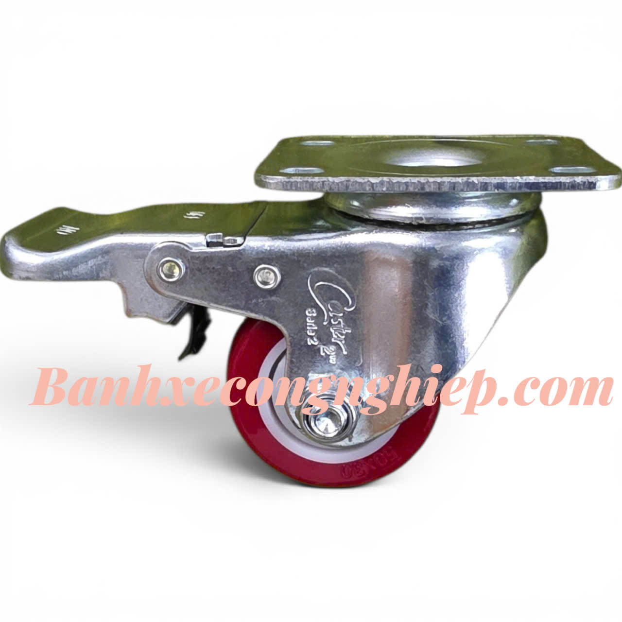 Bánh xe PU50x30 càng xoay khóa Caster Serie 2 tải trung