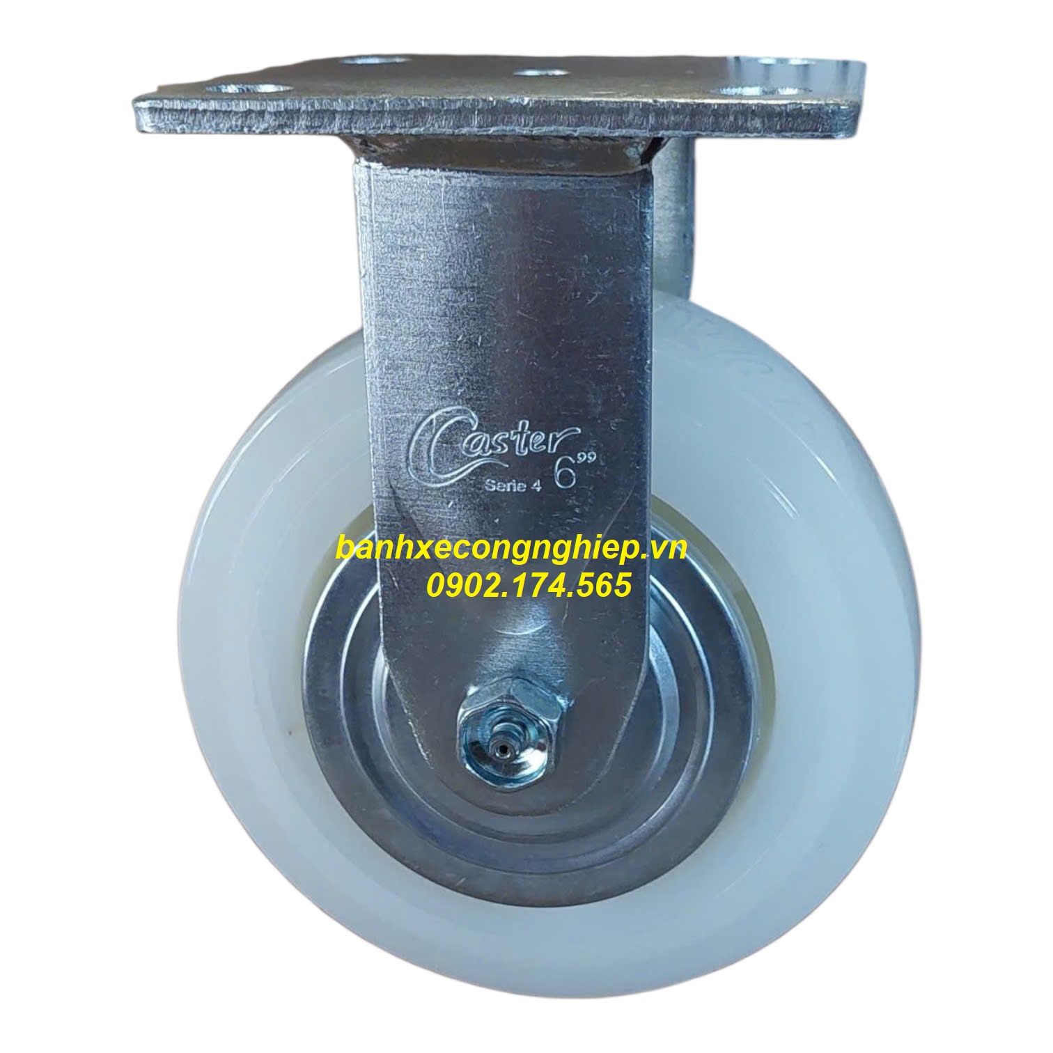 Bánh xe PA 100mm, 125mm, 150mm, 200mm càng thép Caster Serie 4 cố định